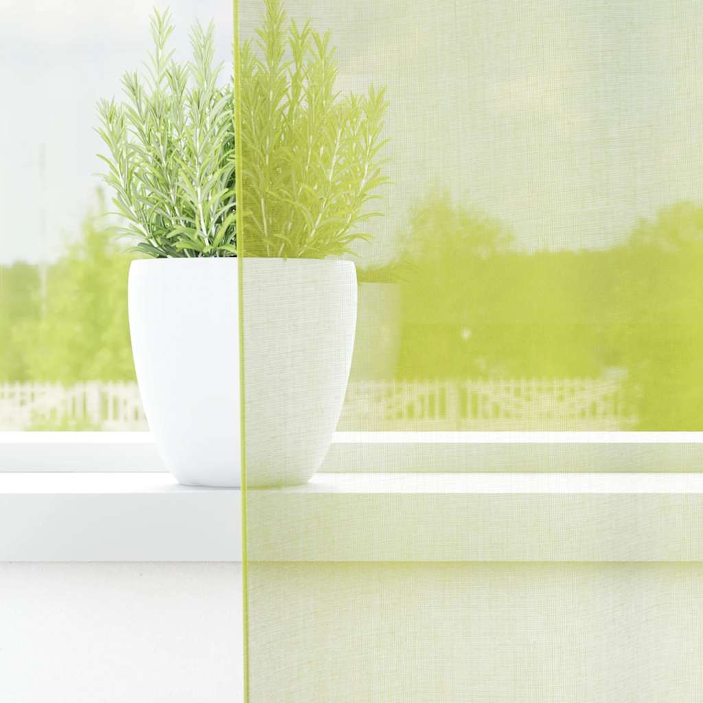 Voile Curtains with Tab Top 2 pcs Apple Green