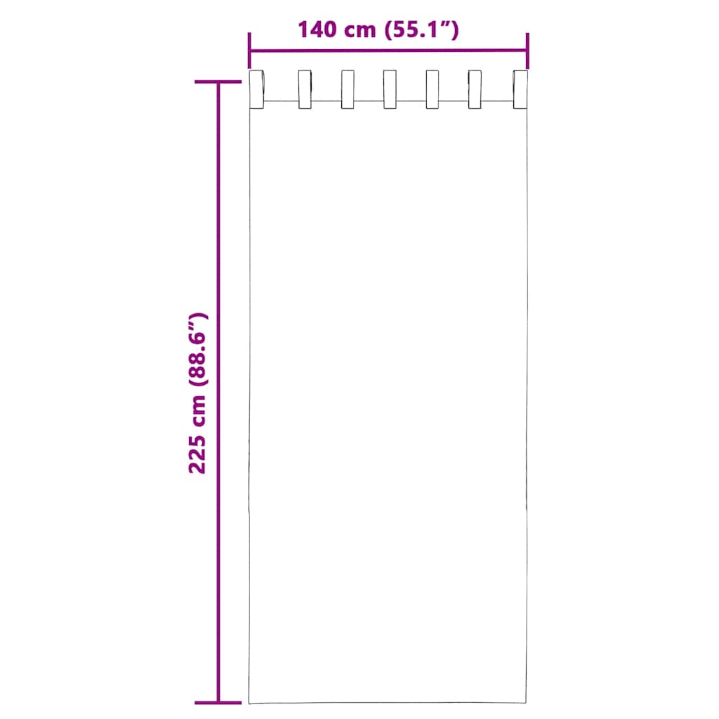 Voile Curtains with Tab Top 2 pcs Black