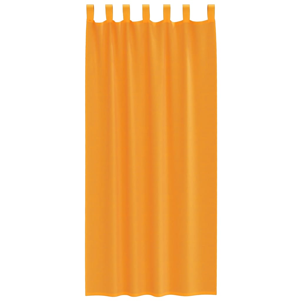Voile Curtains with Loops 2 pcs Orange 140x225 cm