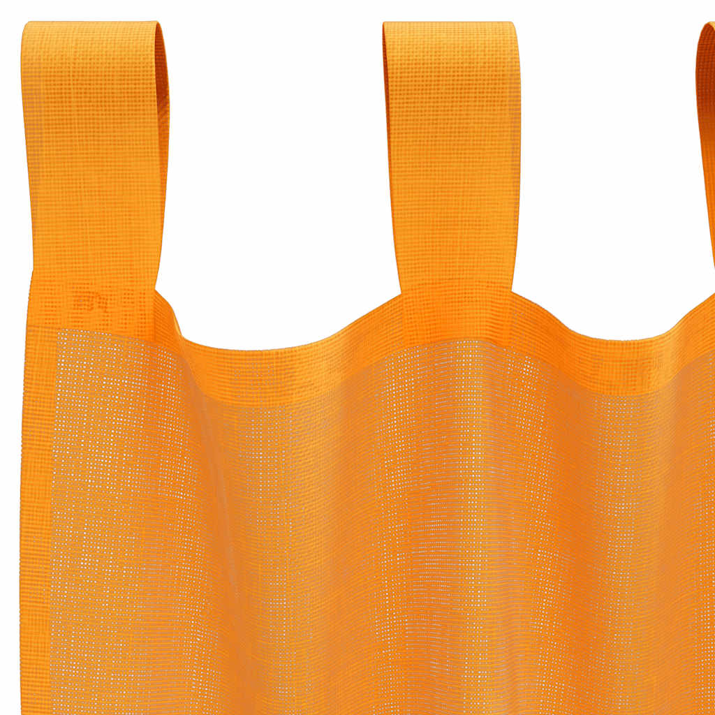 Voile Curtains with Loops 2 pcs Orange 140x225 cm
