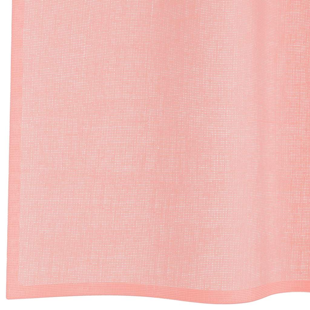 Voile Curtains with Loops 2 pcs Pink 140x245 cm