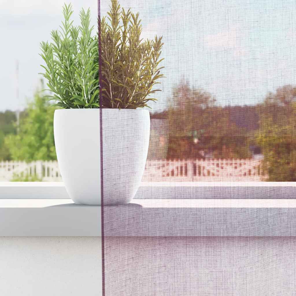 Voile Curtains with Loops 2 pcs Purple 140x225 cm
