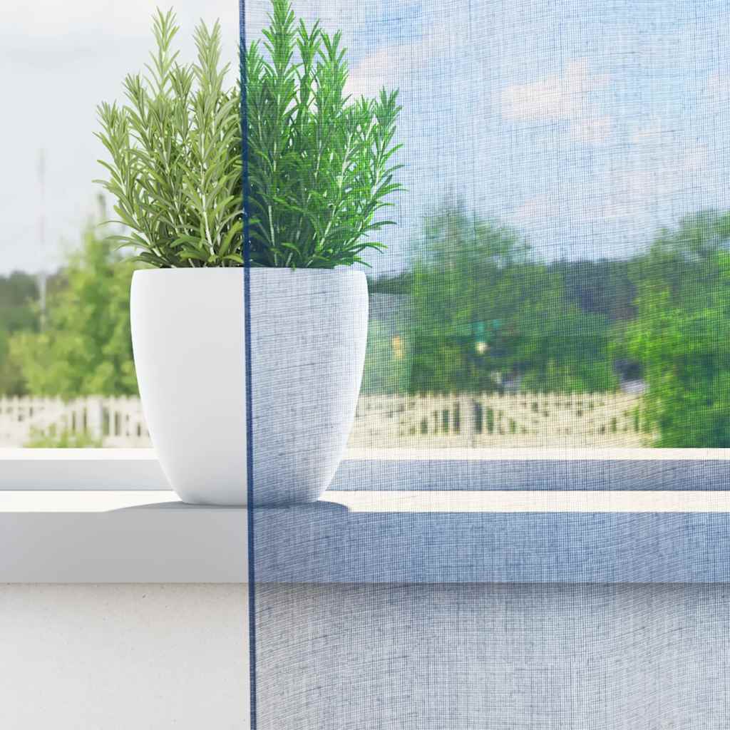 Voile Curtains with Loops 2 pcs Royal Blue 140x225 cm