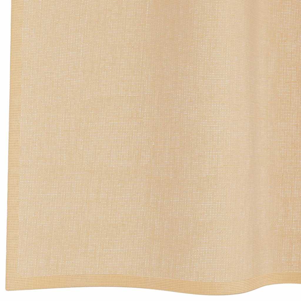 Voile Curtains with Loops 2 pcs Sand 140x140 cm