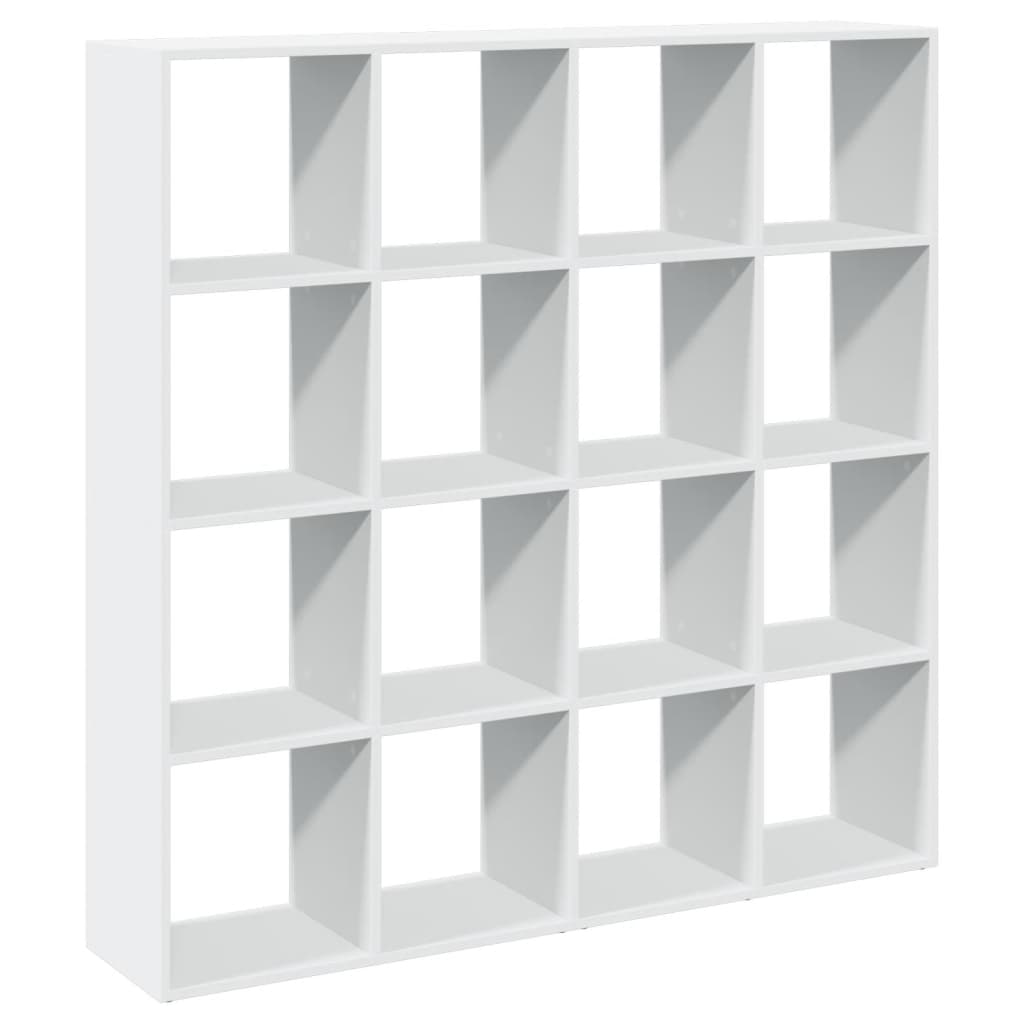 Book Cabinet White 137,5x29x137,5 cm Engineered Wood