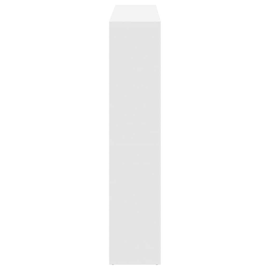 Book Cabinet White 137,5x29x137,5 cm Engineered Wood