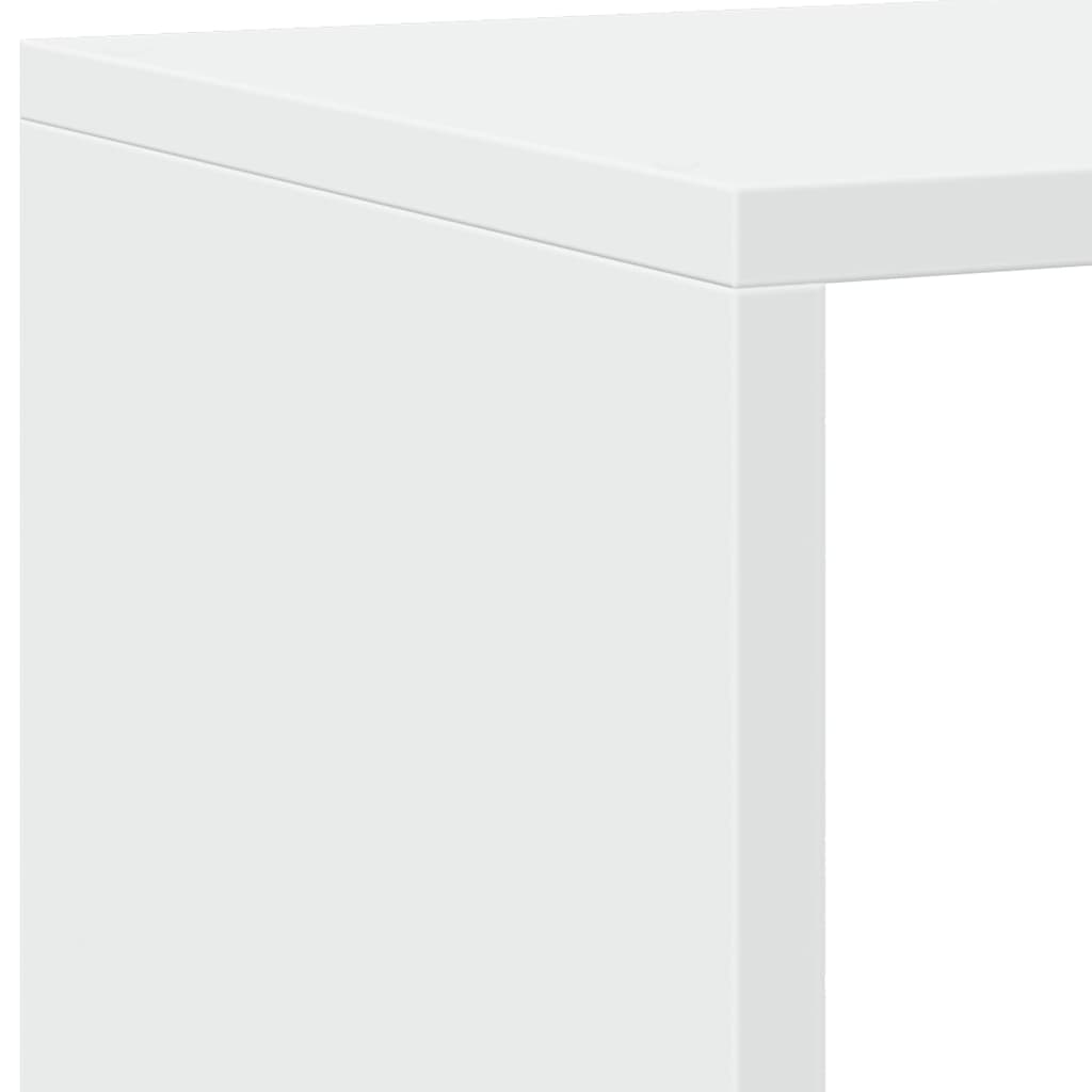 Book Cabinet White 137,5x29x137,5 cm Engineered Wood