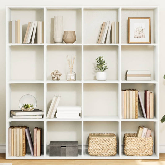 Book Cabinet White 137,5x29x137,5 cm Engineered Wood