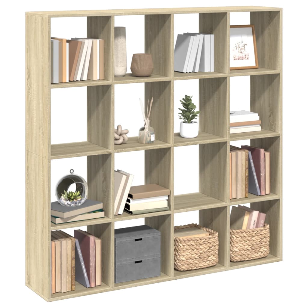 Book Cabinet Sonoma Oak 137,5x29x137,5 cm Engineered Wood