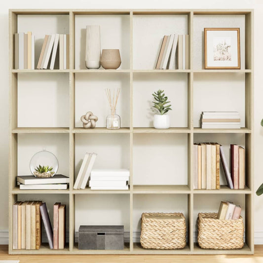 Book Cabinet Sonoma Oak 137,5x29x137,5 cm Engineered Wood