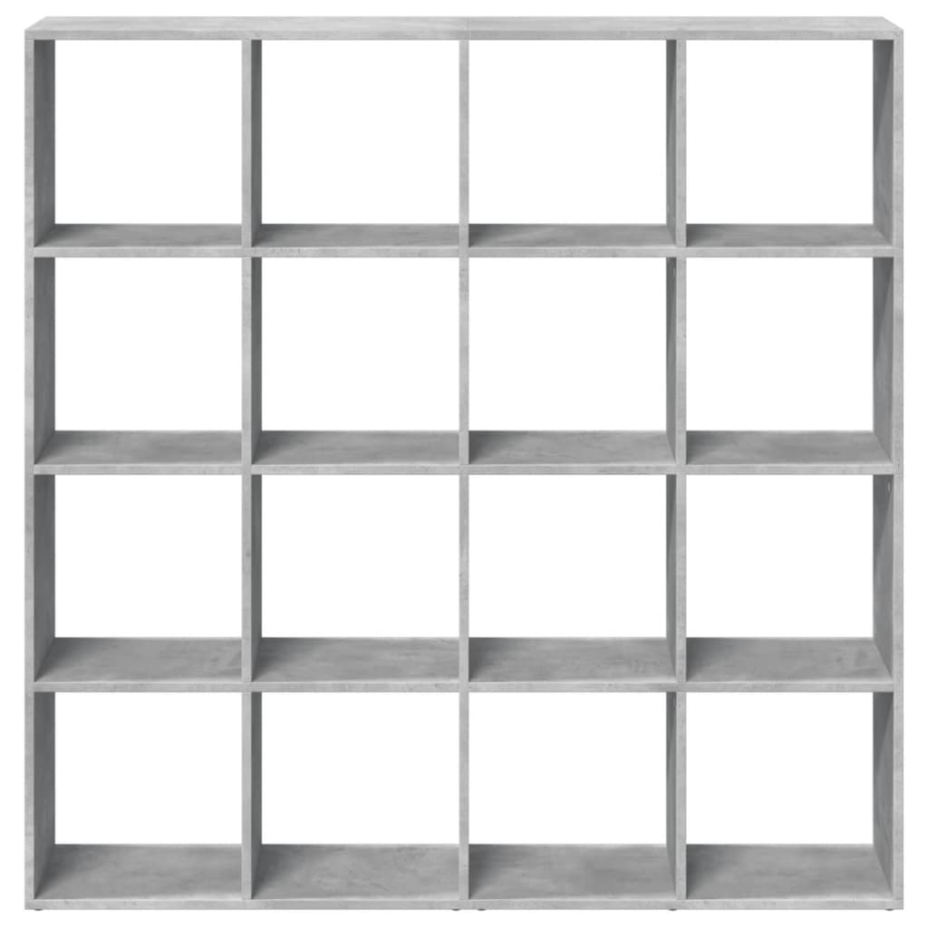 Book Cabinet Concrete Grey 137,5x29x137,5 cm Engineered Wood
