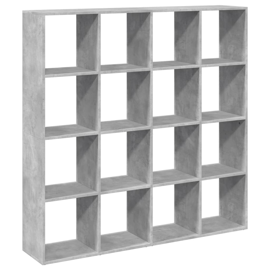 Book Cabinet Concrete Grey 137,5x29x137,5 cm Engineered Wood
