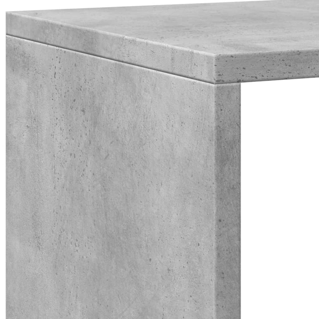 Book Cabinet Concrete Grey 137,5x29x137,5 cm Engineered Wood
