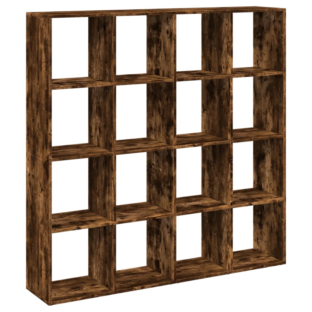 Book Cabinet Smoked Oak 137,5x29x137,5 cm Engineered Wood