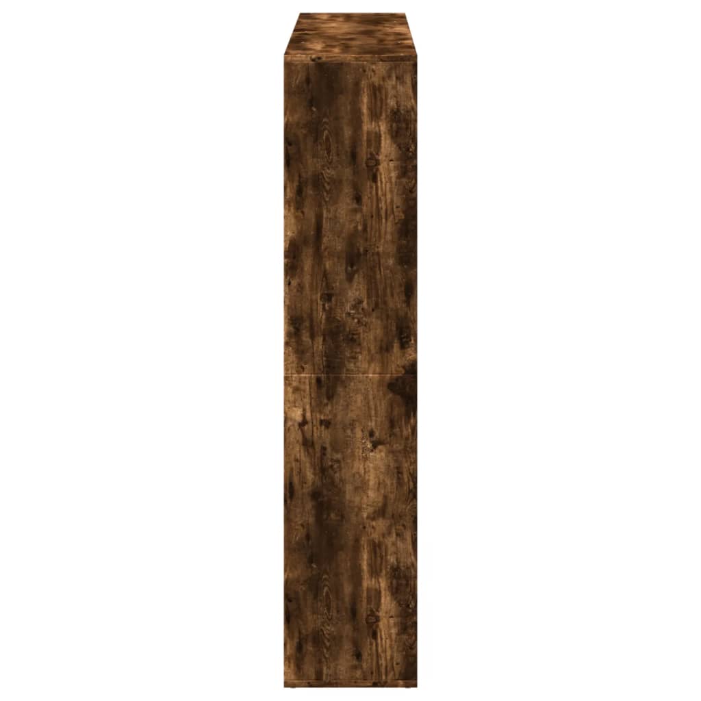 Book Cabinet Smoked Oak 137,5x29x137,5 cm Engineered Wood