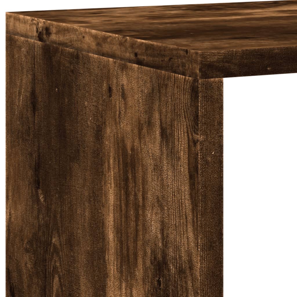 Book Cabinet Smoked Oak 137,5x29x137,5 cm Engineered Wood