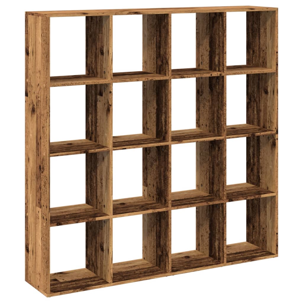 Book Cabinet Old Wood 137,5x29x137,5 cm Engineered Wood