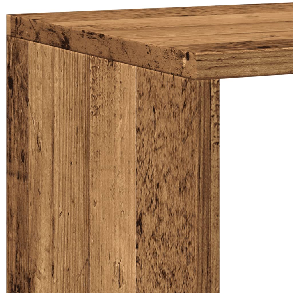 Book Cabinet Old Wood 137,5x29x137,5 cm Engineered Wood