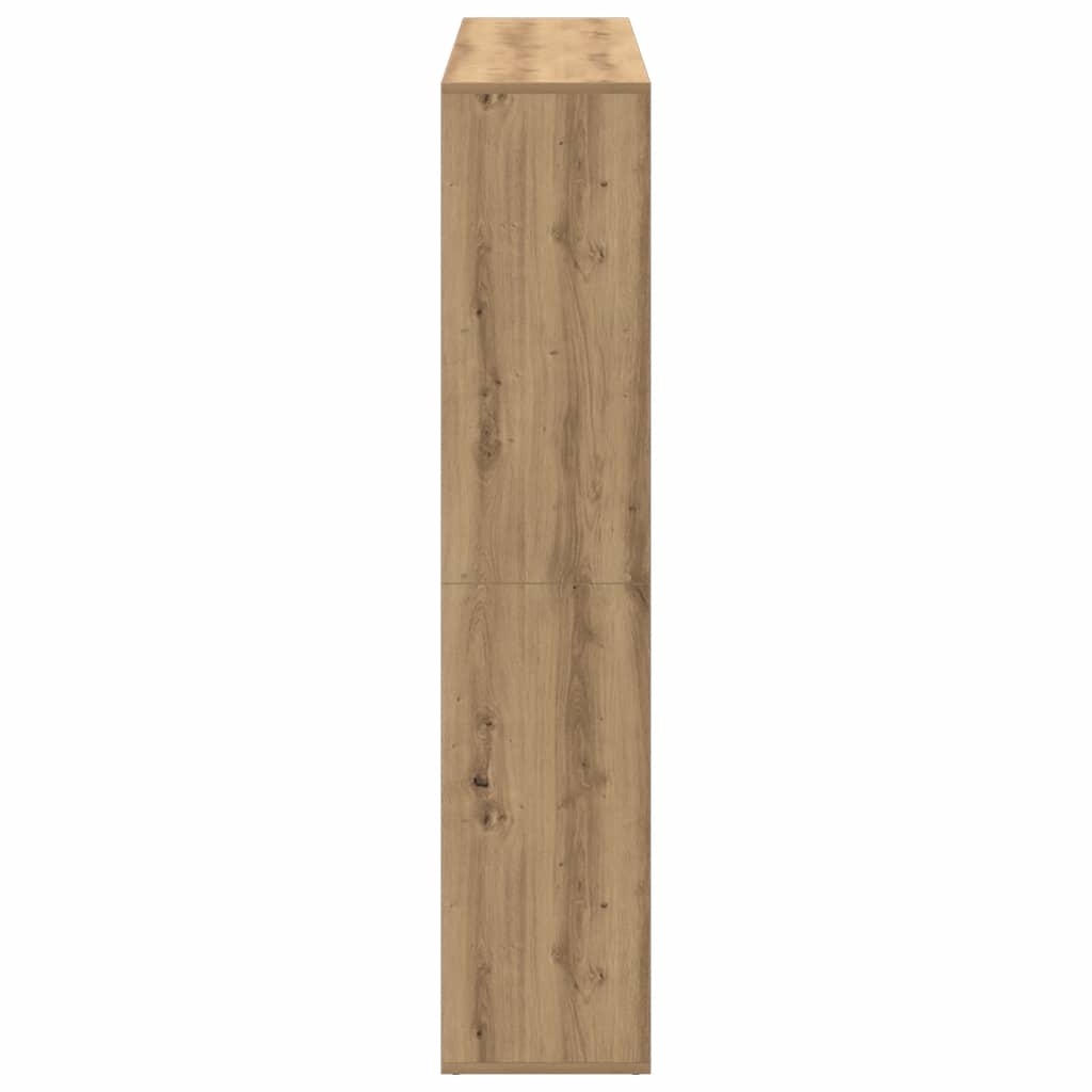 Book Cabinet Artisian Oak 137,5x29x137,5 cm Engineered Wood