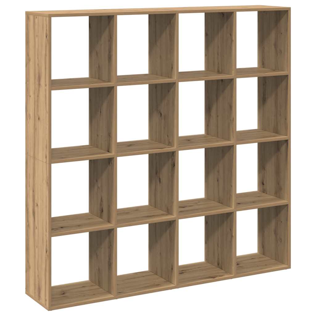 Book Cabinet Artisian Oak 137,5x29x137,5 cm Engineered Wood