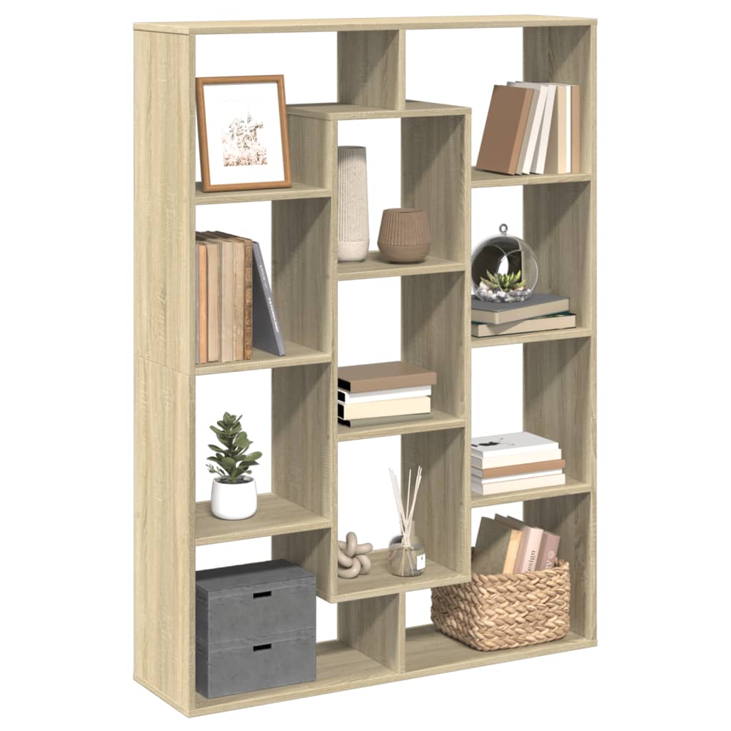 vidaXL Book Cabinet Sonoma Oak 102x29x143 cm Engineered Wood