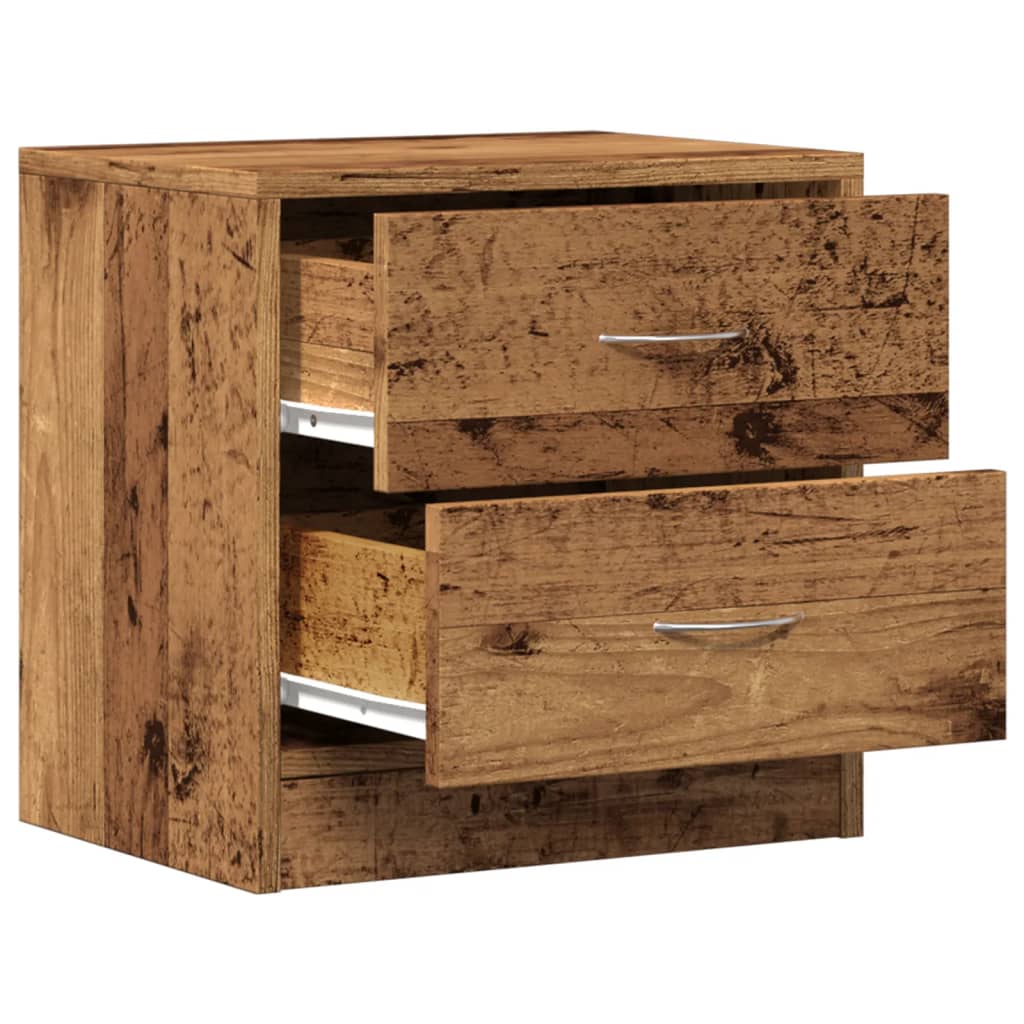 vidaXL Bedside Cabinet Old Wood 40x30x40 cm Engineered Wood