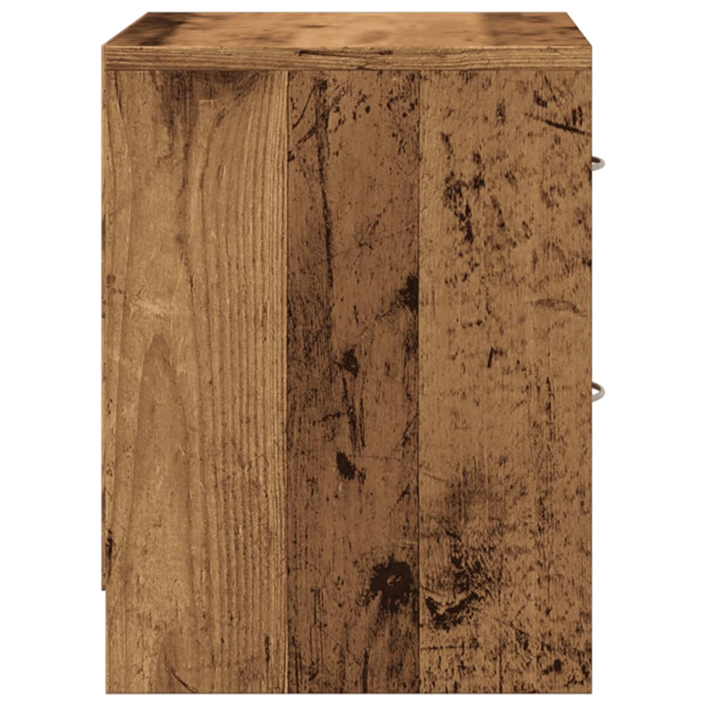 vidaXL Bedside Cabinet Old Wood 40x30x40 cm Engineered Wood