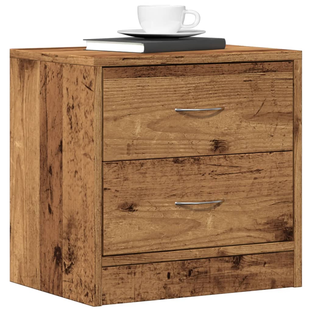 vidaXL Bedside Cabinet Old Wood 40x30x40 cm Engineered Wood