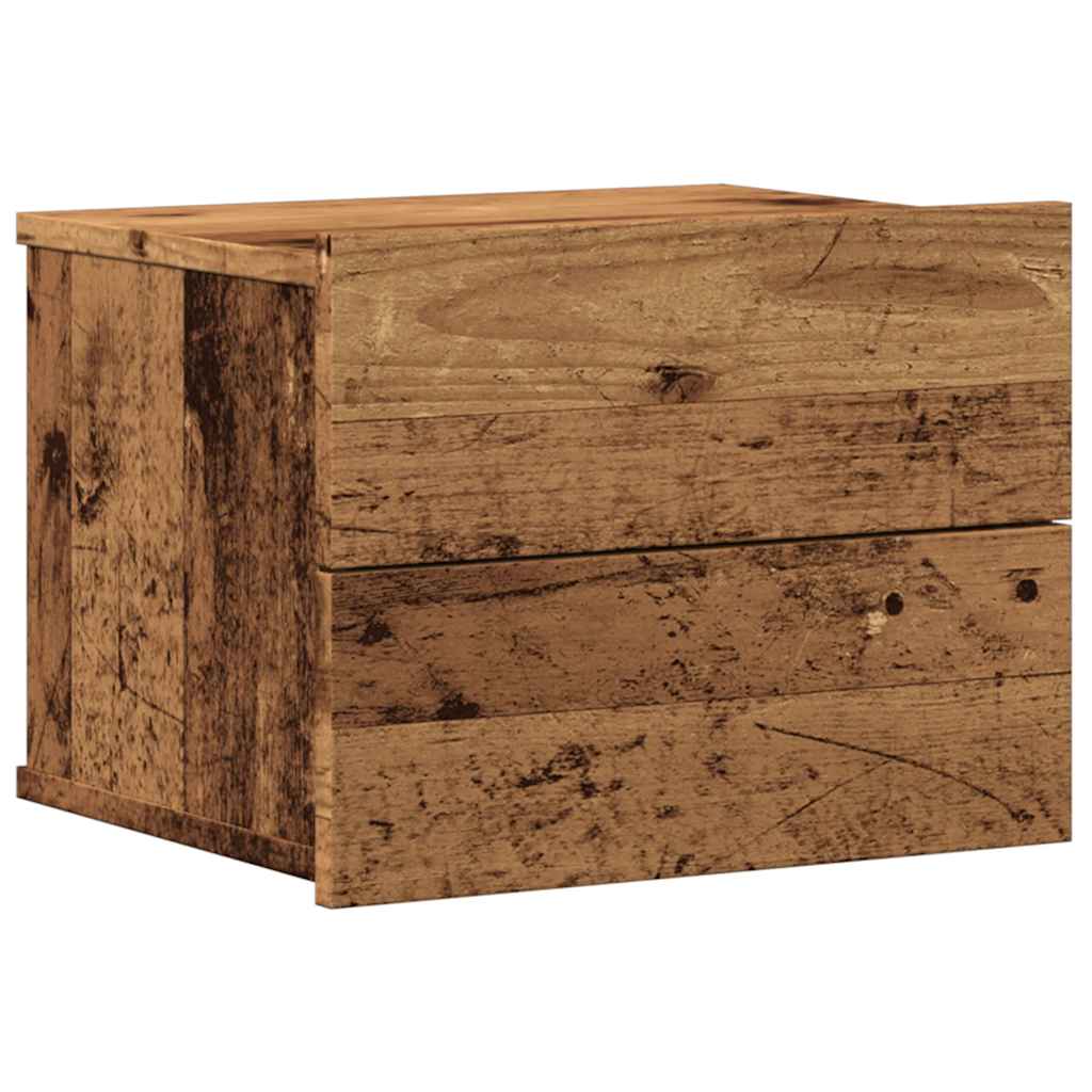Wall-mounted Bedside Cabinets 2 pcs Old Wood 40x32x30 cm