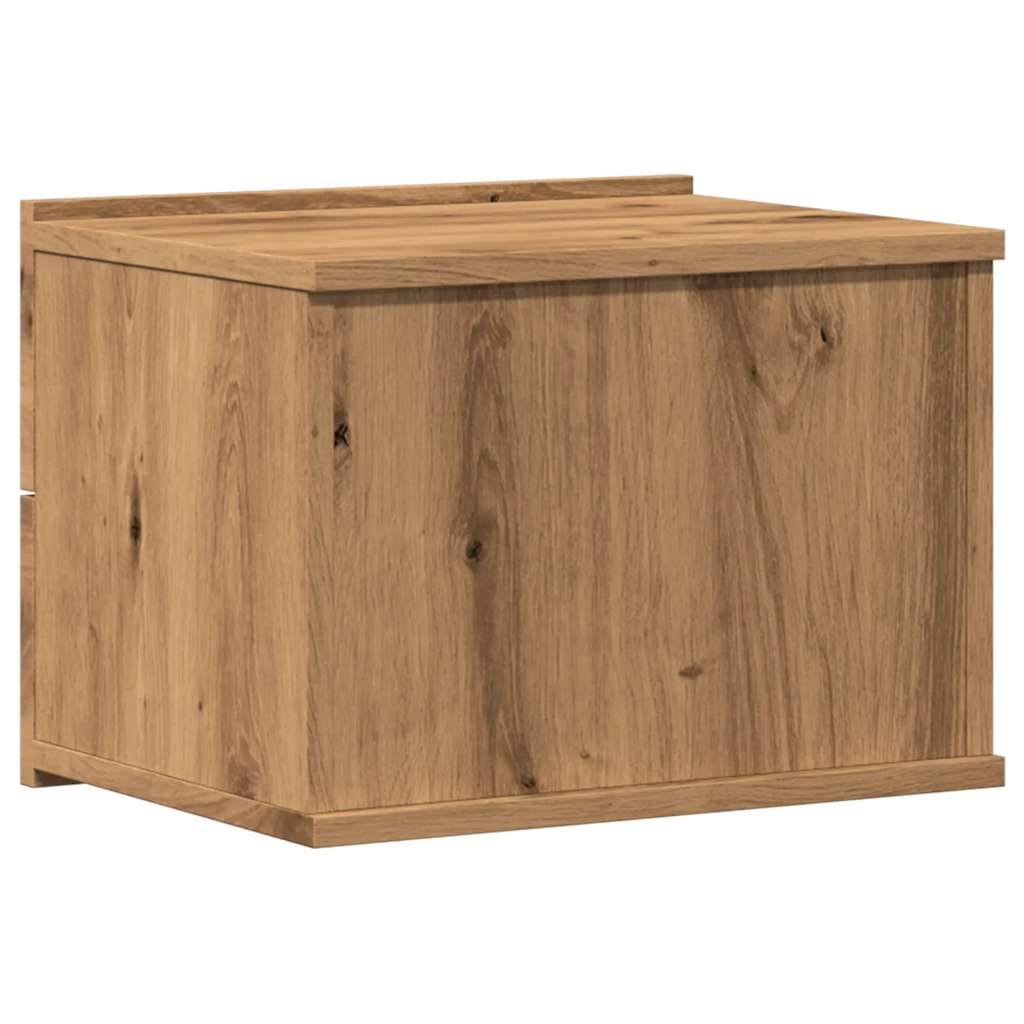 vidaXL Wall-mounted Bedside Cabinets 2 pcs Artisan Oak 40x32x30 cm