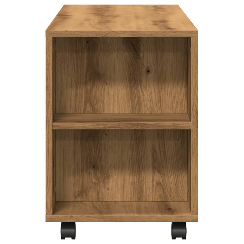 TV Cabinet with Wheels Artisan Oak 102x34.5x43 cm
