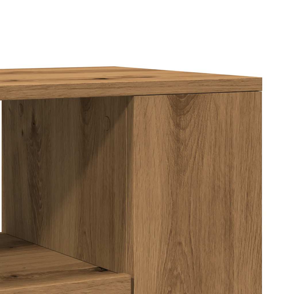 TV Cabinet with Wheels Artisan Oak 102x34.5x43 cm