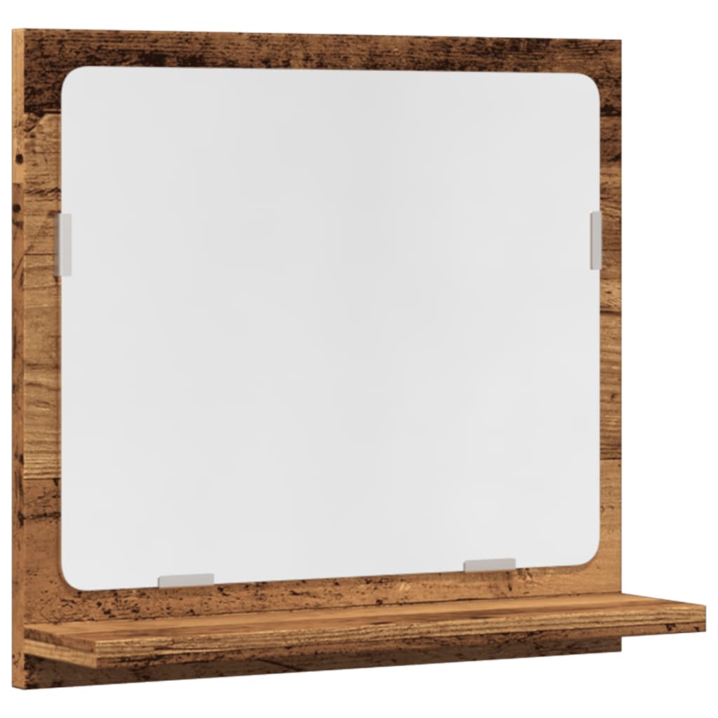 vidaXL Bathroom Mirror Cabinet Old Wood 40x11x37 cm Engineered Wood