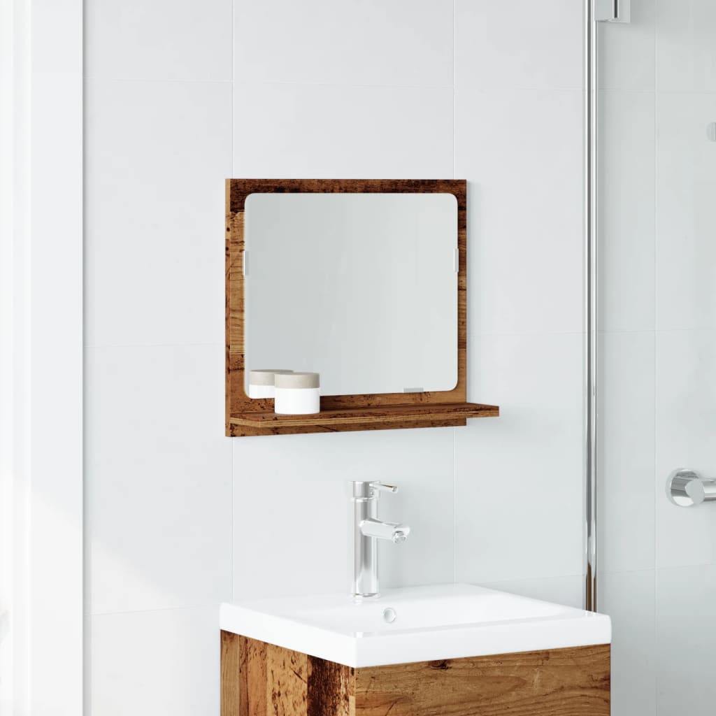 vidaXL Bathroom Mirror Cabinet Old Wood 40x11x37 cm Engineered Wood