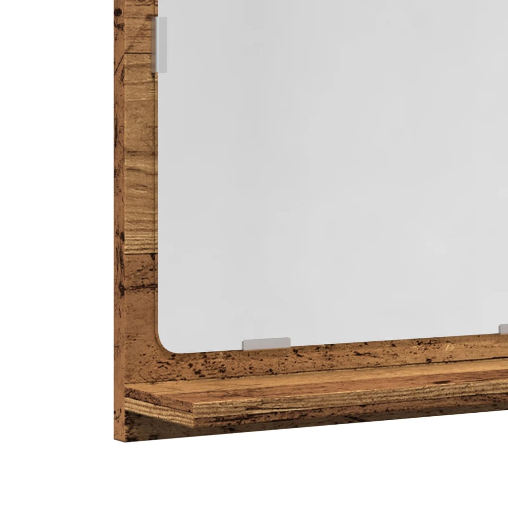 vidaXL Bathroom Mirror Cabinet Old Wood 40x11x37 cm Engineered Wood