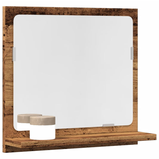 vidaXL Bathroom Mirror Cabinet Old Wood 40x11x37 cm Engineered Wood