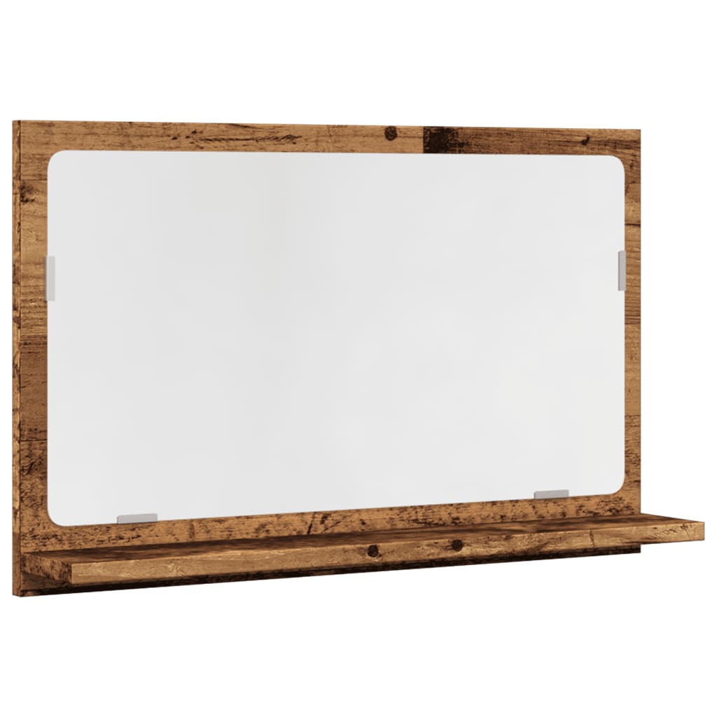 vidaXL Bathroom Mirror Cabinet Old Wood 60x11x37 cm Engineered Wood