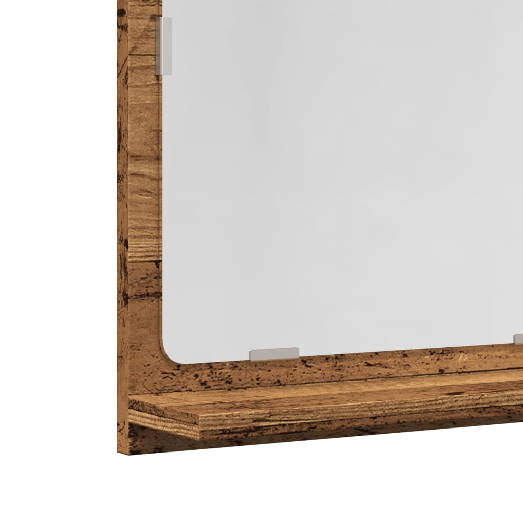 vidaXL Bathroom Mirror Cabinet Old Wood 60x11x37 cm Engineered Wood