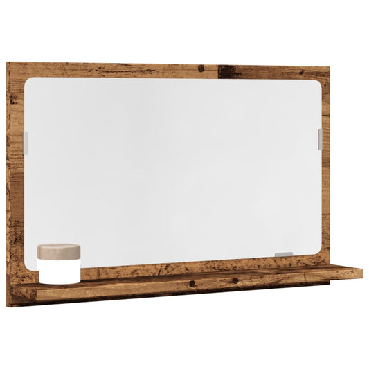 vidaXL Bathroom Mirror Cabinet Old Wood 60x11x37 cm Engineered Wood