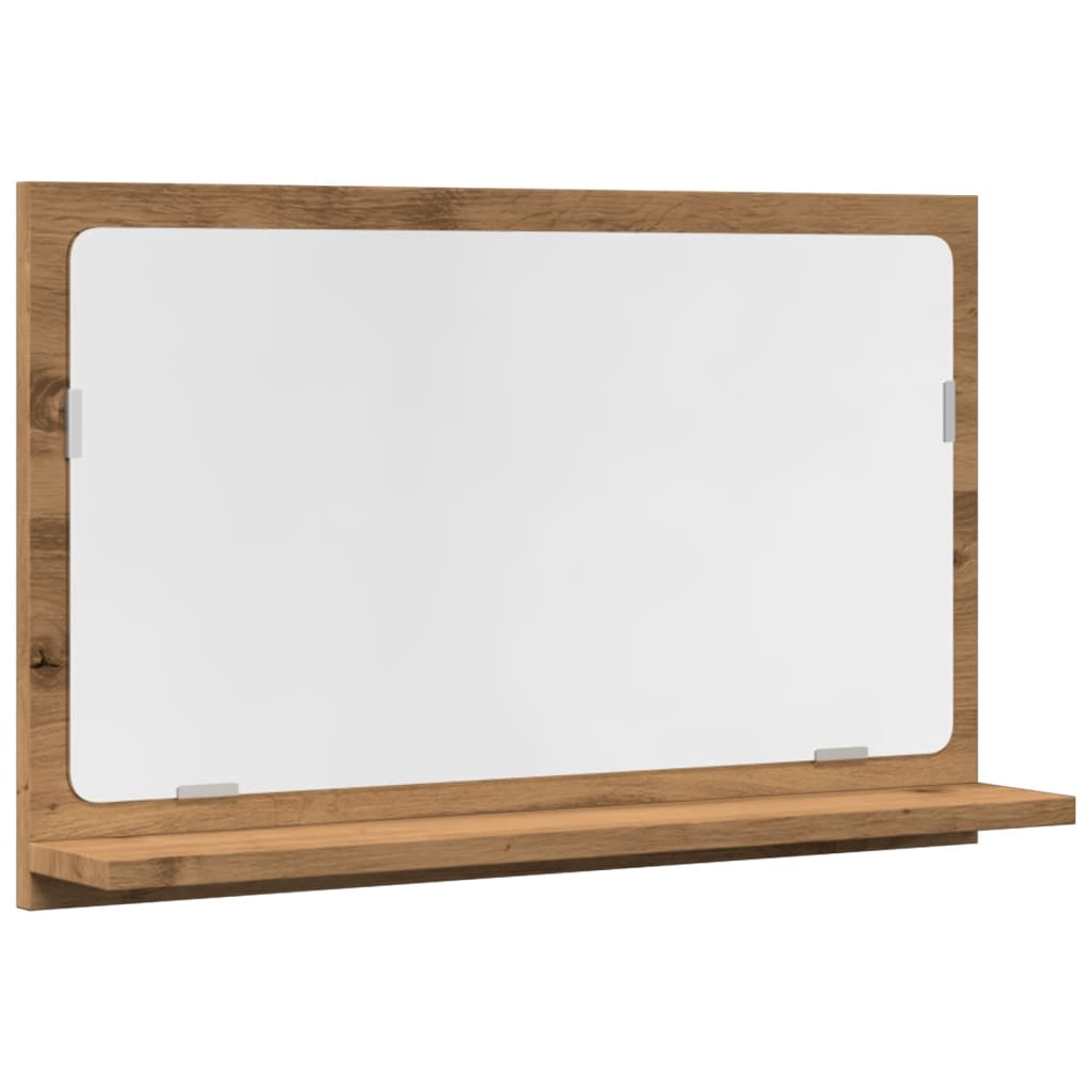 vidaXL Bathroom Mirror Cabinet Artisan Oak 60x11x37 cm Engineered Wood