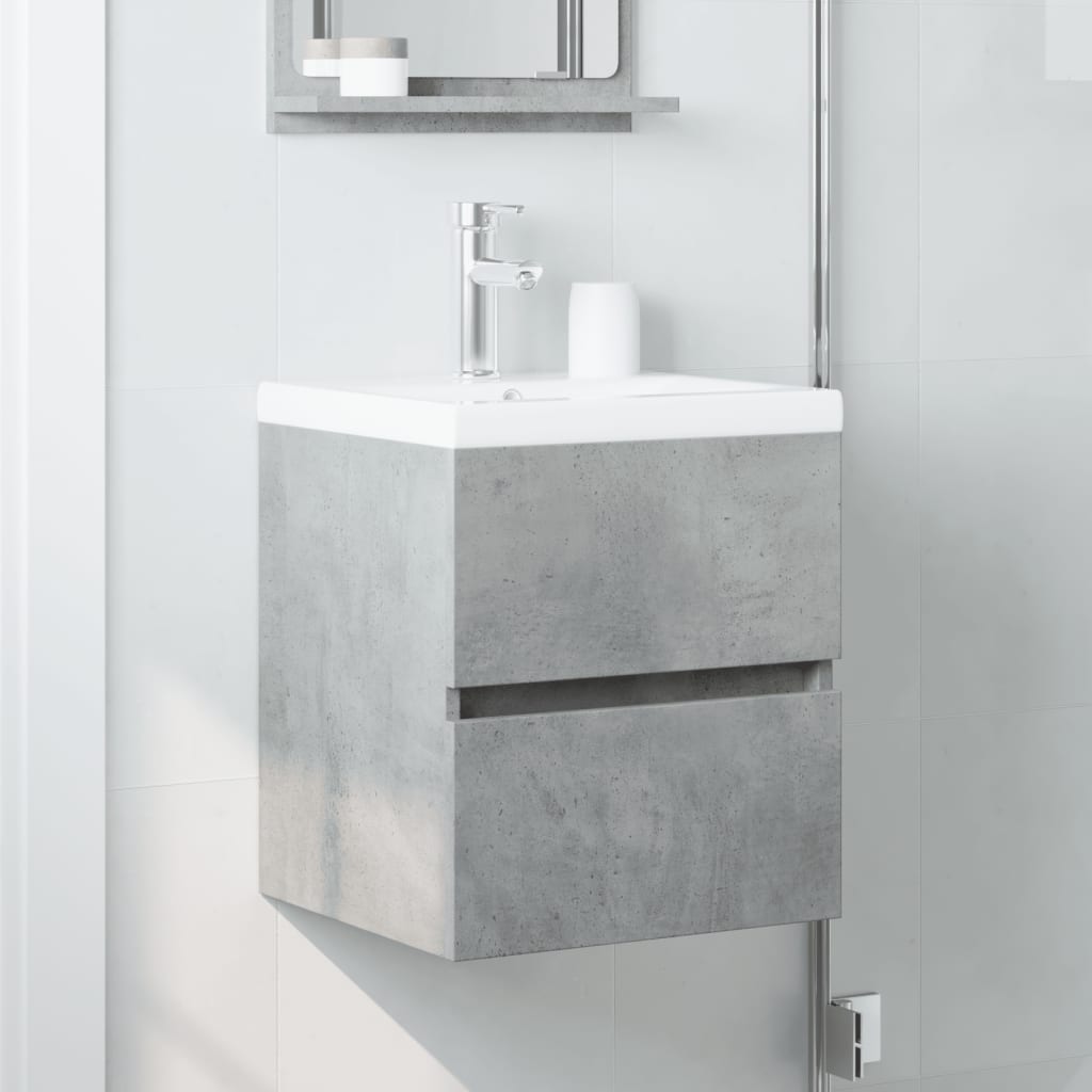 Sink Cabinet Concrete Grey 41x38,5x45 cm Engineered Wood