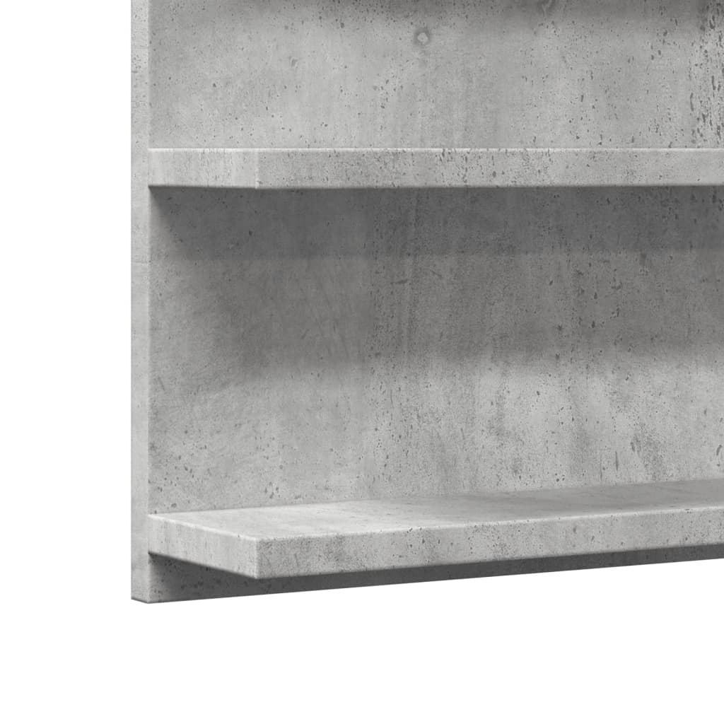 vidaXL Bathroom Mirror Cabinet Concrete Grey 90x11x45 cm Engineered Wood