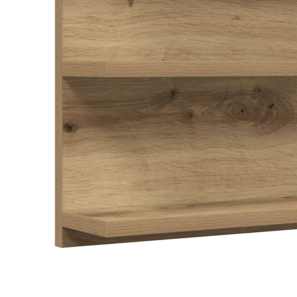 Bathroom Mirror Cabinet Artisan Oak 90x11x45 cm Engineered Wood