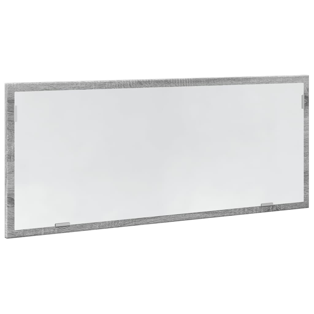 LED Bathroom Mirror Grey Sonoma 100x8,5x37 cm Engineered Wood