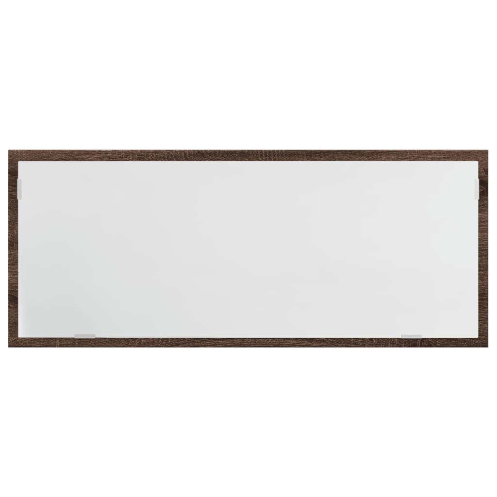 vidaXL LED Bathroom Mirror Brown Oak 100x8.5x37 cm Engineered Wood