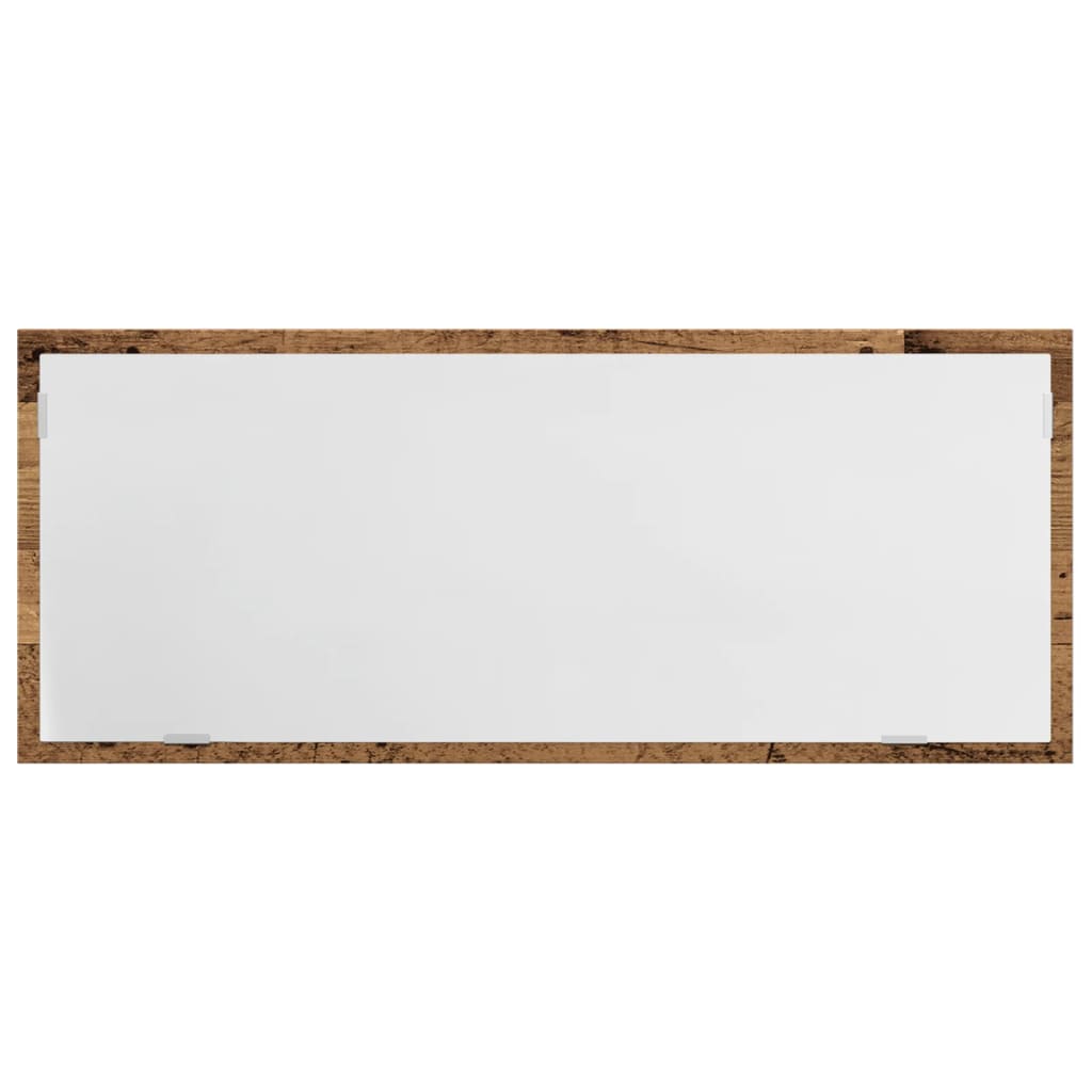 LED Bathroom Mirror Old Wood 100x8,5x37 cm Engineered Wood