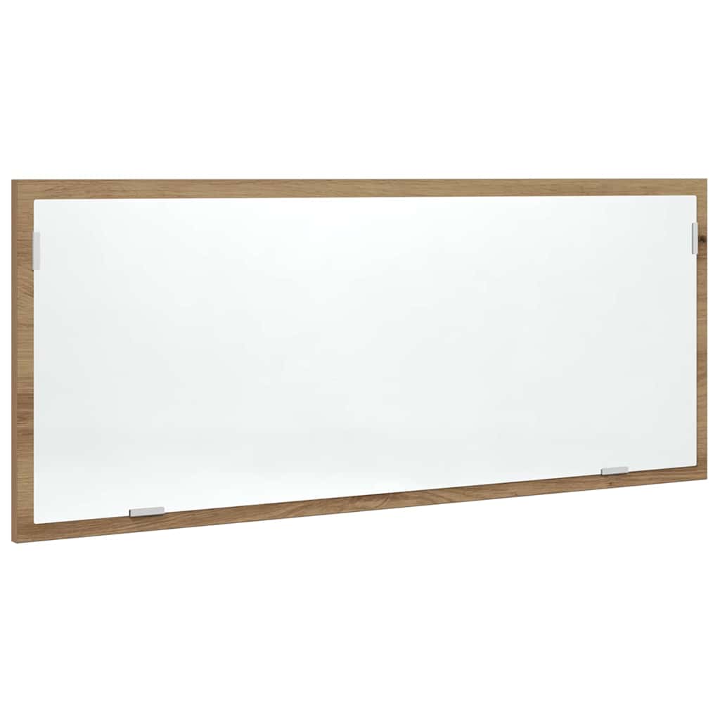 LED Bathroom Mirror Artisan Oak 100x8.5x37 cm Engineered Wood