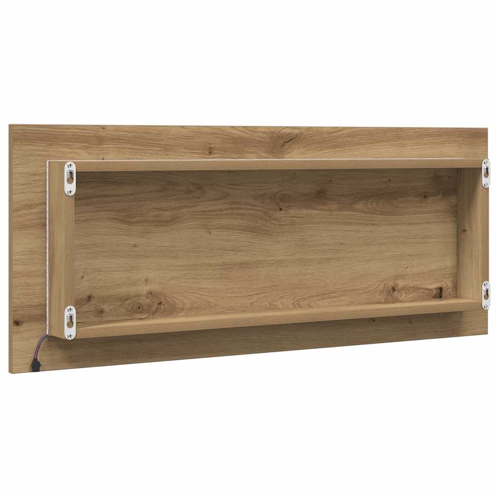 LED Bathroom Mirror Artisan Oak 100x8,5x37 cm Engineered Wood