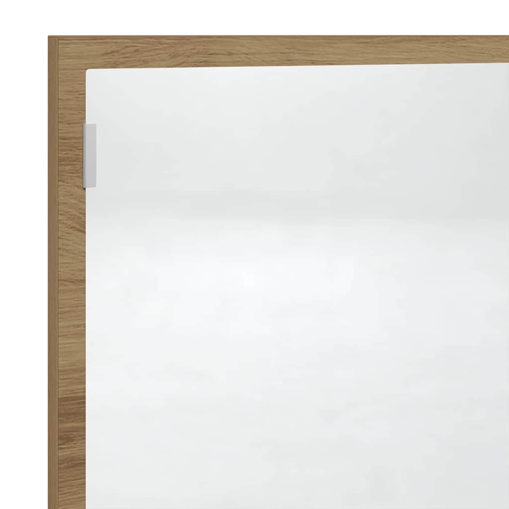 LED Bathroom Mirror Artisan Oak 100x8,5x37 cm Engineered Wood
