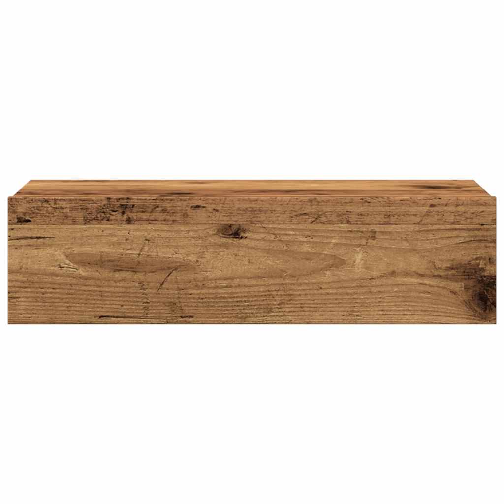 2 Piece TV Cabinet Set with LED Lights Old Wood 60x35x15,5 cm